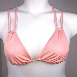 Lee+Lani Women's Large Pink Peach Bikini Top